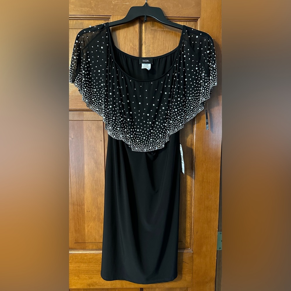 MSK Style Setter Black Dress Size: Medium